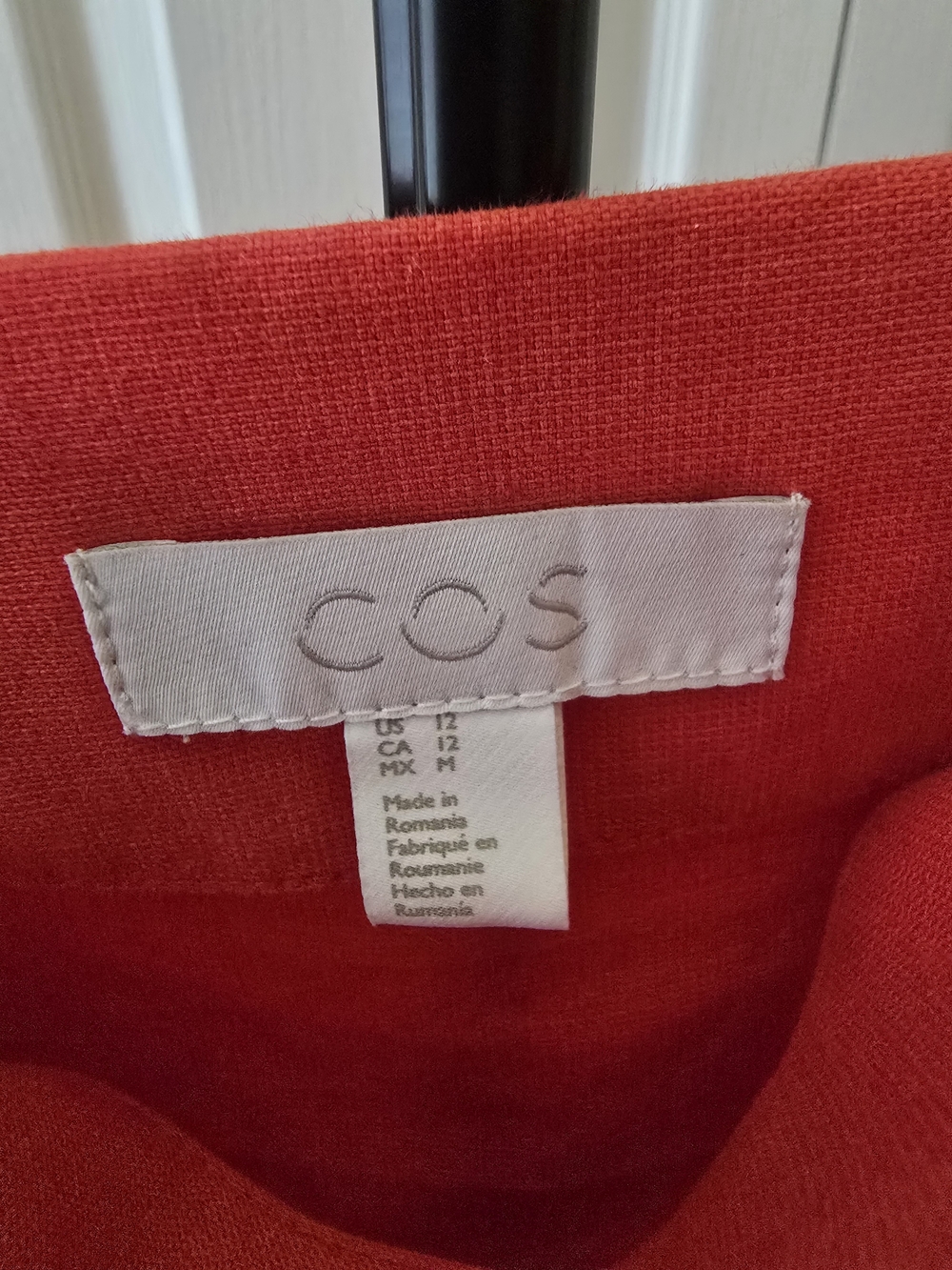 COS Red Square-Neck Mini Dress - Picture 3 of 3